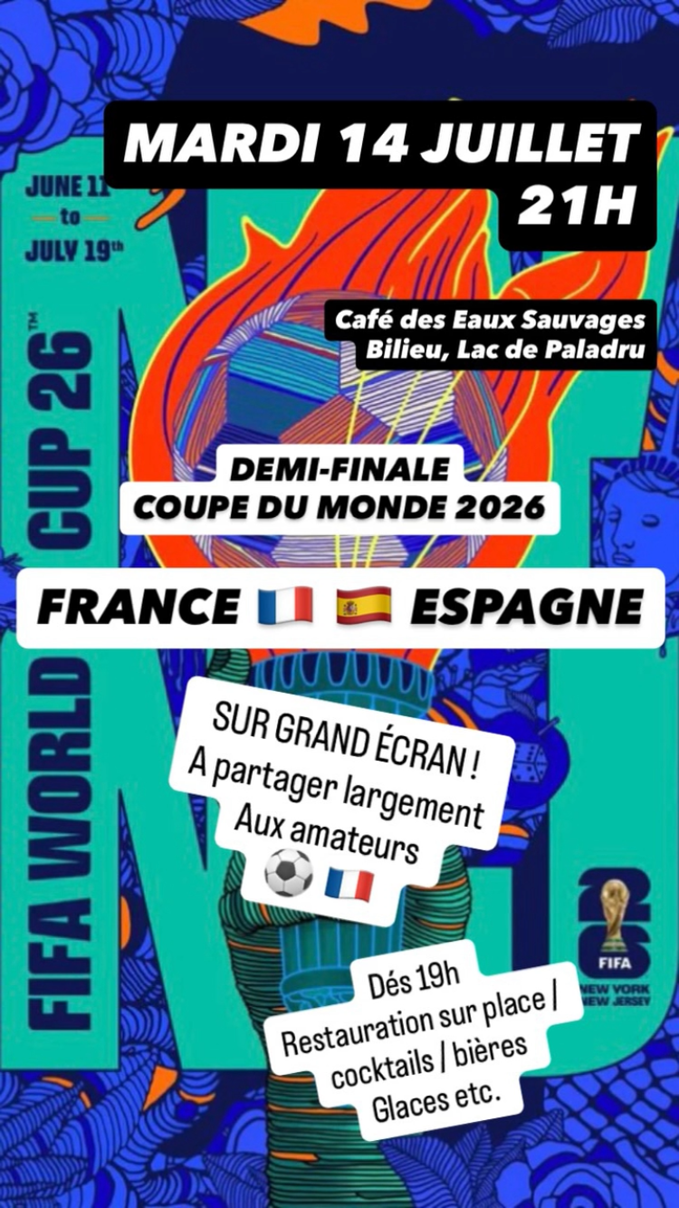 DIFFUSION MATCH DEMI FINALE : FRANCE / ESPAGNE
