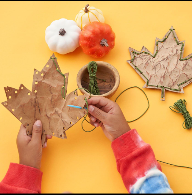 Atelier Broderie : Les feuilles d'automne brodées